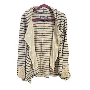 Anthropologie Saturday‎ Sunday Striped Hooded Cardigan Sweater Size M